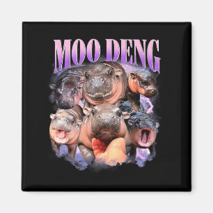 Íman Bebê Pigmóide Moo-deng Engraçado Roupa de Zoo Fofa