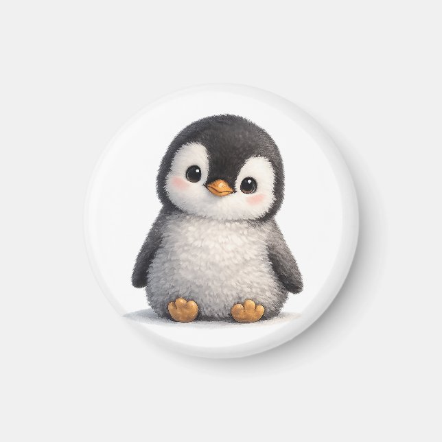 Íman Bebê Pinguim Fofo – Design Macio e Adorável (Frente)
