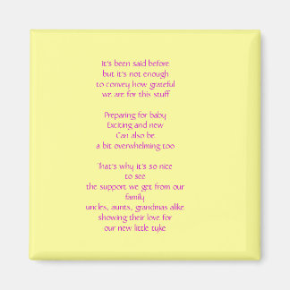 Íman Bebê Presente Obrigado