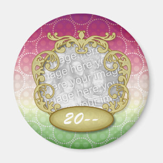 Íman Bebê Primeiro Natal Pontos Vermelhos Amarelos Verm