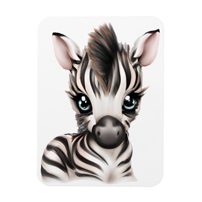 Íman Bebê Zebra Adorável (Vertical)