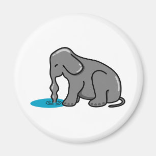 Íman Bebendo de elefante (Cinza)
