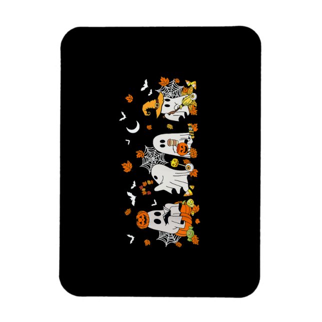 Íman Bebendo Fantasma Bonito Café Halloween Queda Ghost (Vertical)