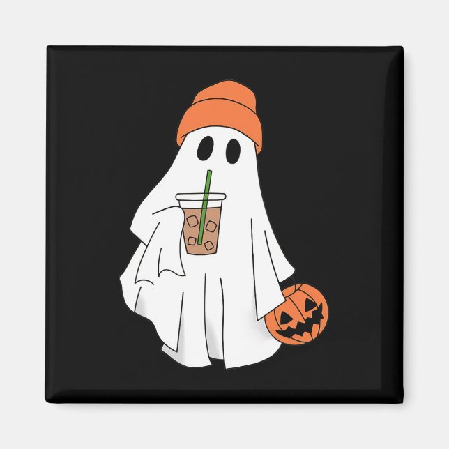 Íman Bebendo Fantasma Café Ghost Gelo Café M (Frente)