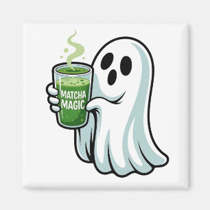 Íman Bebendo Fantasma do Spookie Halloween Matcha Drink