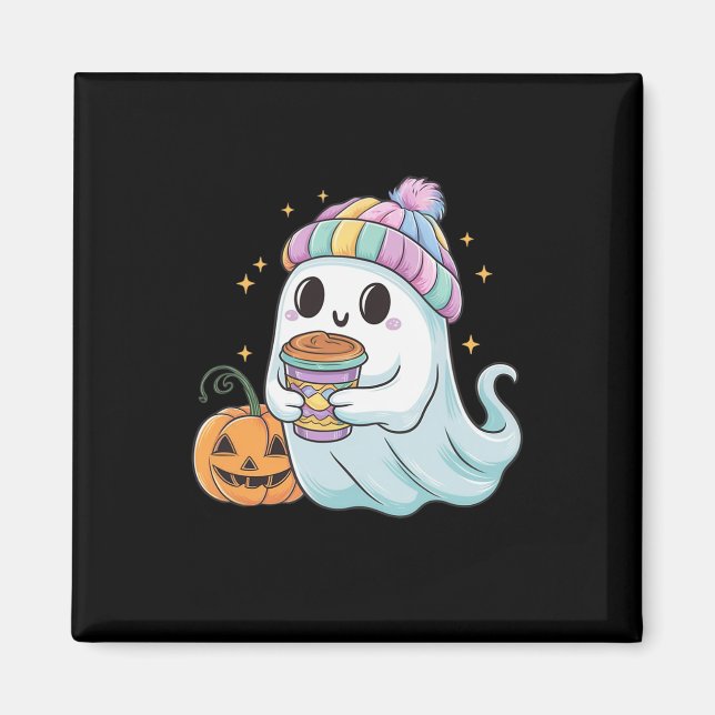 Íman Bebendo Fantástico Café Halloween Café Café Wo (Frente)