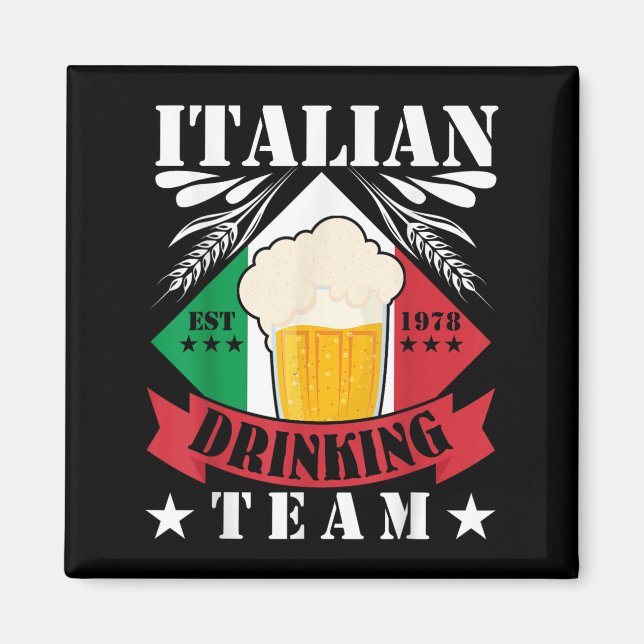 Íman Bebendo Italiano Beer Drinker Men Itália (Frente)