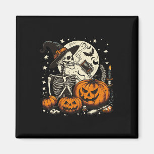 Íman Bebendo Skeleton Pumpkin Halloween Mulheres