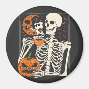 Íman Bebendo Skelex Café Lover Halloween Cir