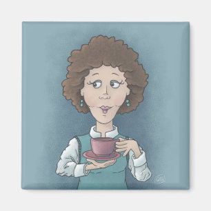 Íman  Bebendo Tea Magnet