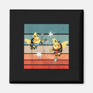 Íman Bebês Badminton Dynamic Cartoonish Trabalho de art