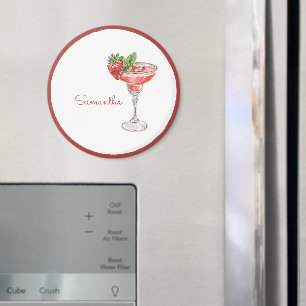 Íman Bebida de Cocktail de Morango Vermelho Branco