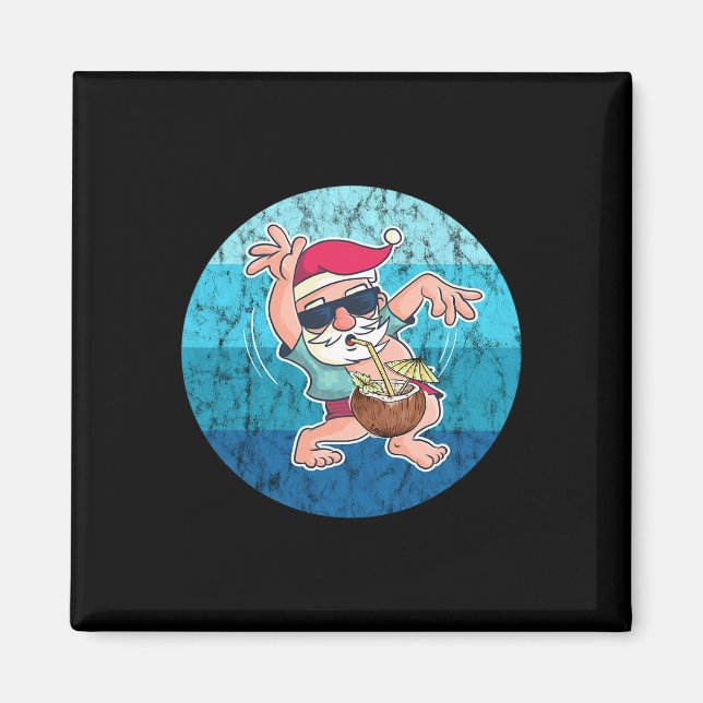 Íman Bebida de coco de Natal Oceano Antigo Natal  (Frente)