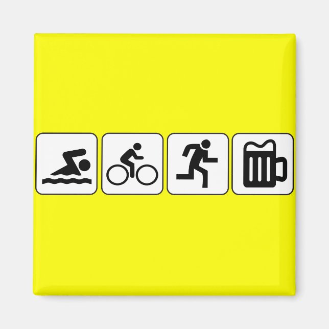 Íman Bebida de Execução de Bike de natação (Frente)
