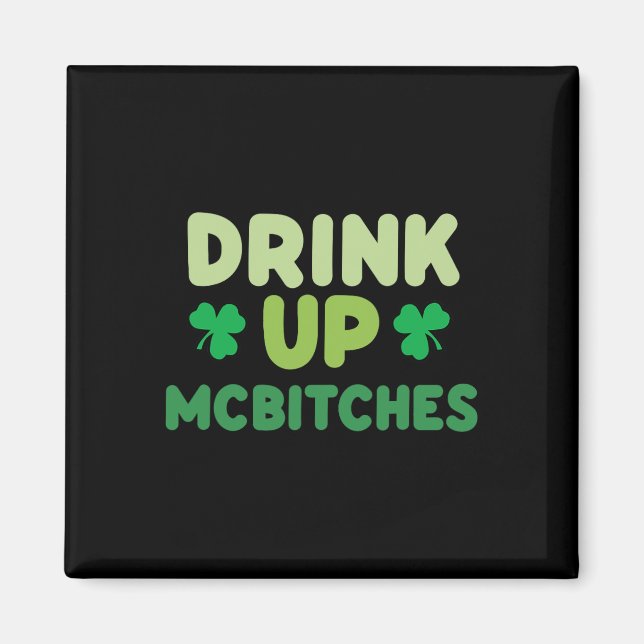 Íman Bebida Divertida do Dia de São Patrício Mc Irish V (Frente)