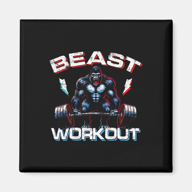 Íman Bebida Silverback Piadas Gym Gorilla Workou (Frente)