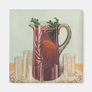 Íman Bebidas do vintage e bebidas, jarro do Sangria