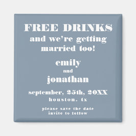 Íman Bebidas Grátis Casadas Com Azul Pobre Salvar A Dat