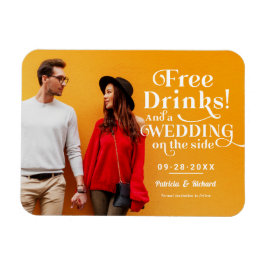 Íman Bebidas Grátis Divertido Casamento Casual Salvar A