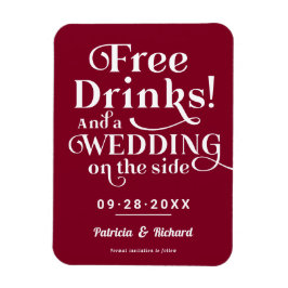 Íman Bebidas Gratuitas Casual Casual Salvem A Data