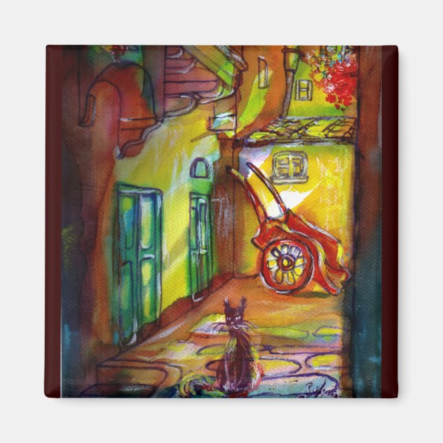 Íman Beco medieval à noite em Florença - detalhe (Frente)