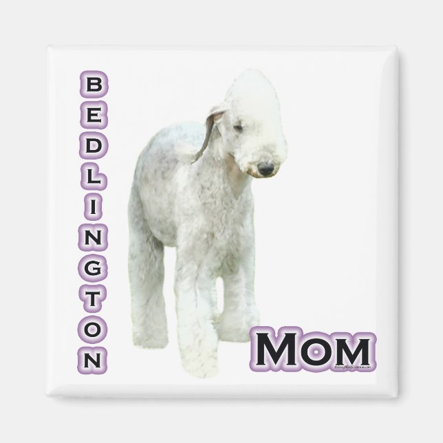 Íman Bedlington Terrier Mãe 4 - Magnet (Frente)