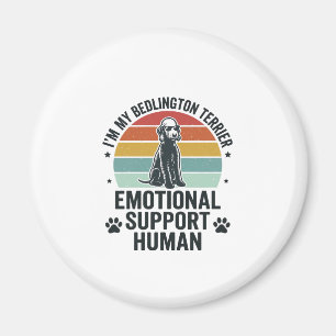 Íman Bedlington Terrier Suporte Emocional Humano Vintag