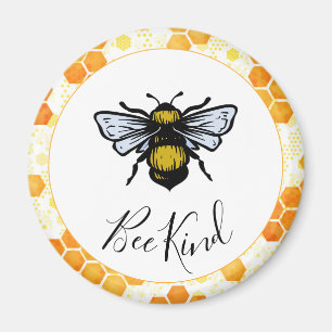 Íman Bee Kind Bumblebee Honeycomb