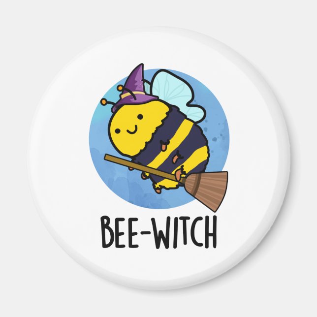 Íman Bee-witch Engraçado Bee Pun (Frente)