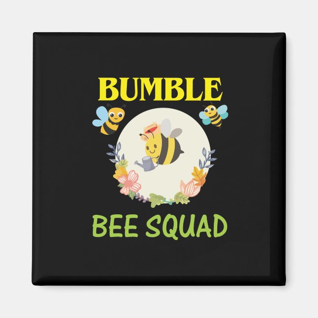 Íman Beekeeper Art Bumble Bee Squad (Frente)