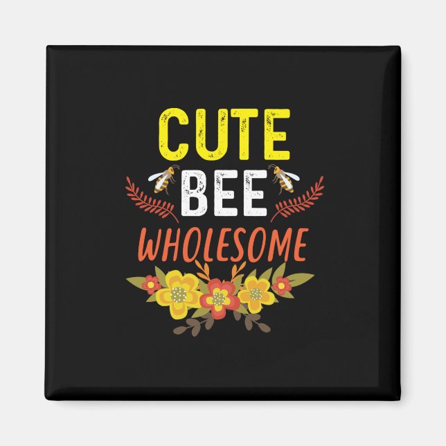 Íman Beekeeper Art Cute Bee Whol (Frente)