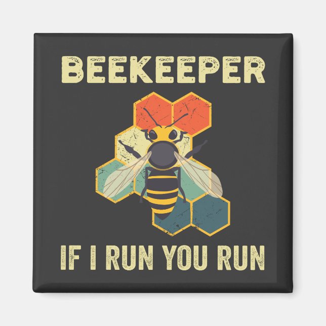 Íman Beekeeper Honeycomb Apicultura Engraçada (Frente)