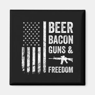 Íman Beer Bycon Guns E Liberdade - Churrasco Americano 