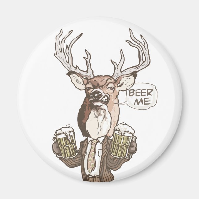 Íman Beer Me Beer Buck pela Mudge Studios (Frente)