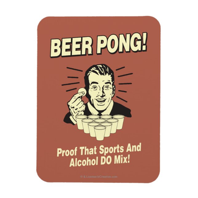 Íman Beer Pong: Combinação de Álcool e Esportes de Prov (Vertical)