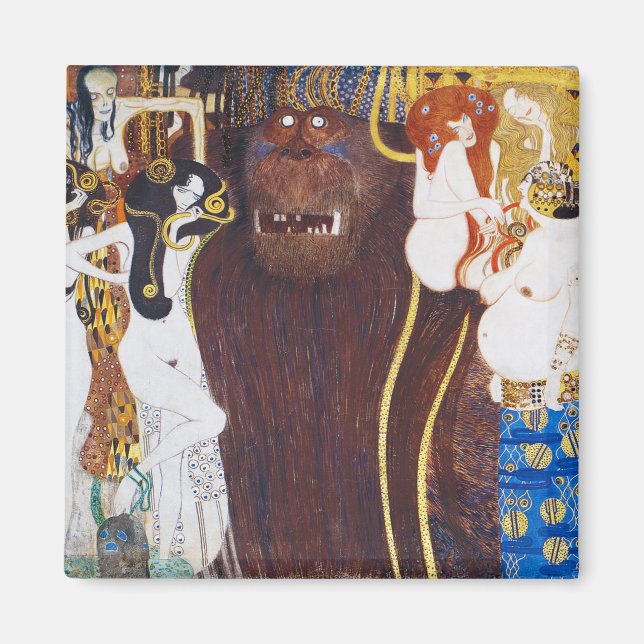 Íman Beethoven Frieze (detalhe), Gustav Klimt (Frente)