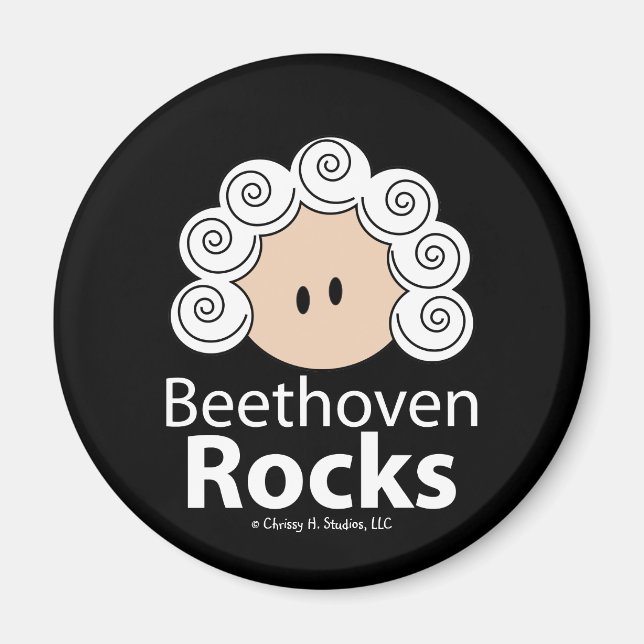 Íman Beethoven Rocks Magnet (Frente)
