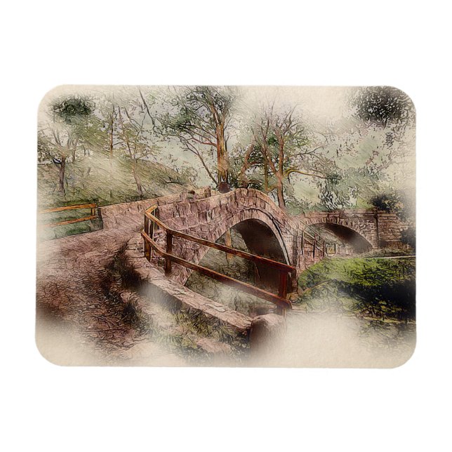 Íman Beggars Bridge, Glaisdale - Watercolour Art (Horizontal)