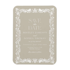 Íman Beige Talavera Azulejo Espanhol Fiesta Salve a Dat