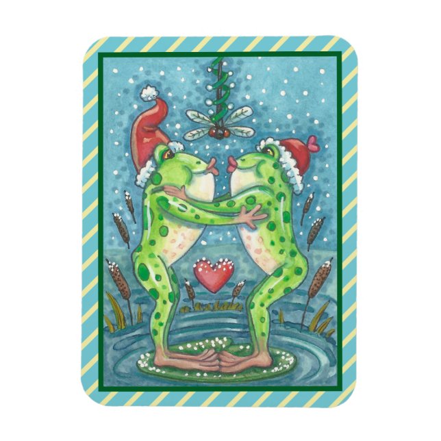 ÍMAN  BEIJANDO SAPOS, MAGNET DE FERIADO DE MISTÃO DRAGON (Vertical)
