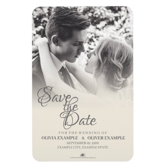 Íman Beijar casal de casamento em monocromo (Vertical)