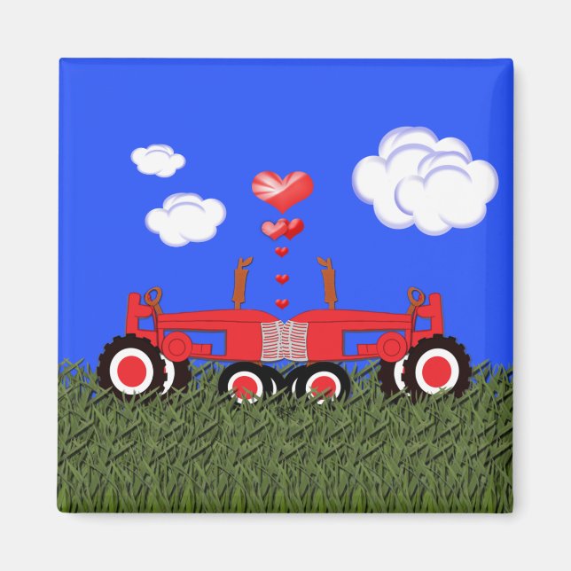 Íman Beijar Tratores sob Corações (Frente)