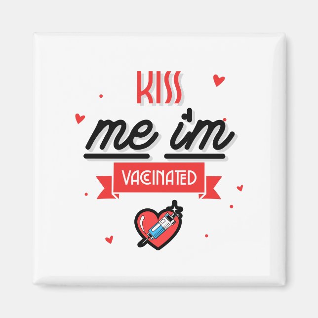 Íman Beije Me Estou Vacinado (Frente)