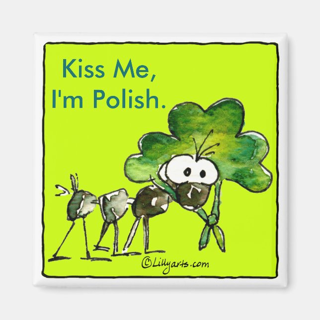 Íman Beije-me, eu sou um Magneto de Shamrock polonês (Frente)