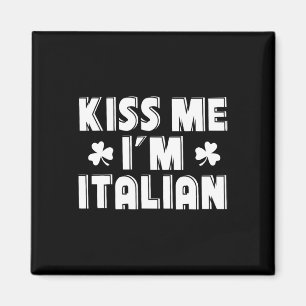 Íman Beije Me Sou Italiano Design Divertido Dia de São