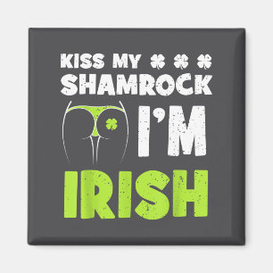 Íman Beije Meus Trevos Sou Irlandês Dia de São Patrício