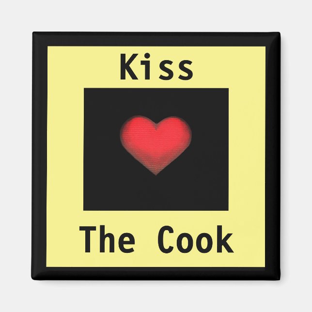 Íman Beije o Cozinheiro Amarelo e Preto (Frente)