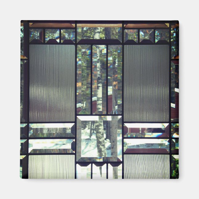 Íman Beijeiras de vidro biseladas modernas de prata met (Frente)