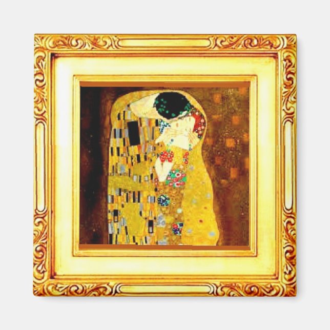 Íman Beijo, Bela Arte de Gustav Klimt Magnet (Frente)