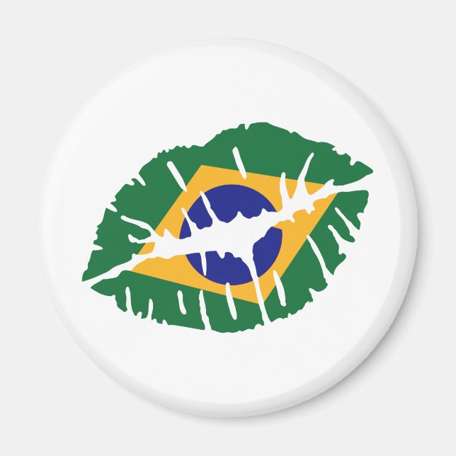 Íman Beijo de bandeira do Brasil (Frente)